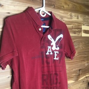 American Eagle Vintage Fit Red Polo M